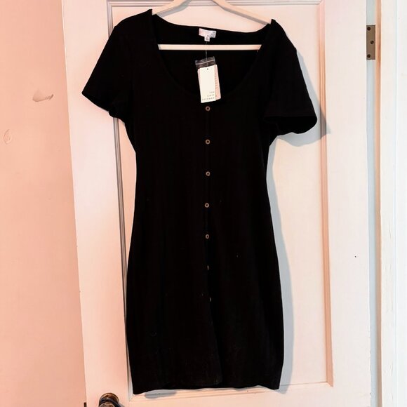 NWT Ten Sixty Sherman Women's Black Button Down Dress Size XL - Picture 1 of 1